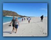 Our shipmates walking on the beach.