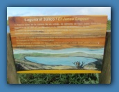 A sign explaining the lake.