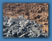 This is where the new lava flow stopped.