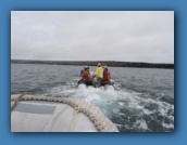 Travelling in the Zodiacs.
