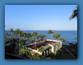 The ocean view from our hotel room at the Marriot Beach Resort.