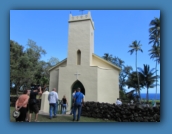 St Philomena Church rebuilt by Fr Damien in 1876
at the original Kalawao settlement.
