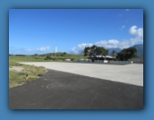 View of the terminal from the runway.