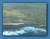 View of the airport after taking off.
A barge comes once a year to bring any large items.