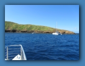 Arriving at Molokini Crater.