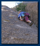 Jason Seeley (age 9) at Penitente Canyon, Colorado, summer 2005